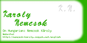 karoly nemcsok business card