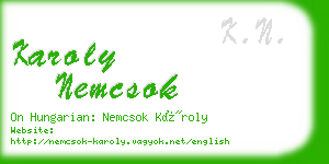 karoly nemcsok business card